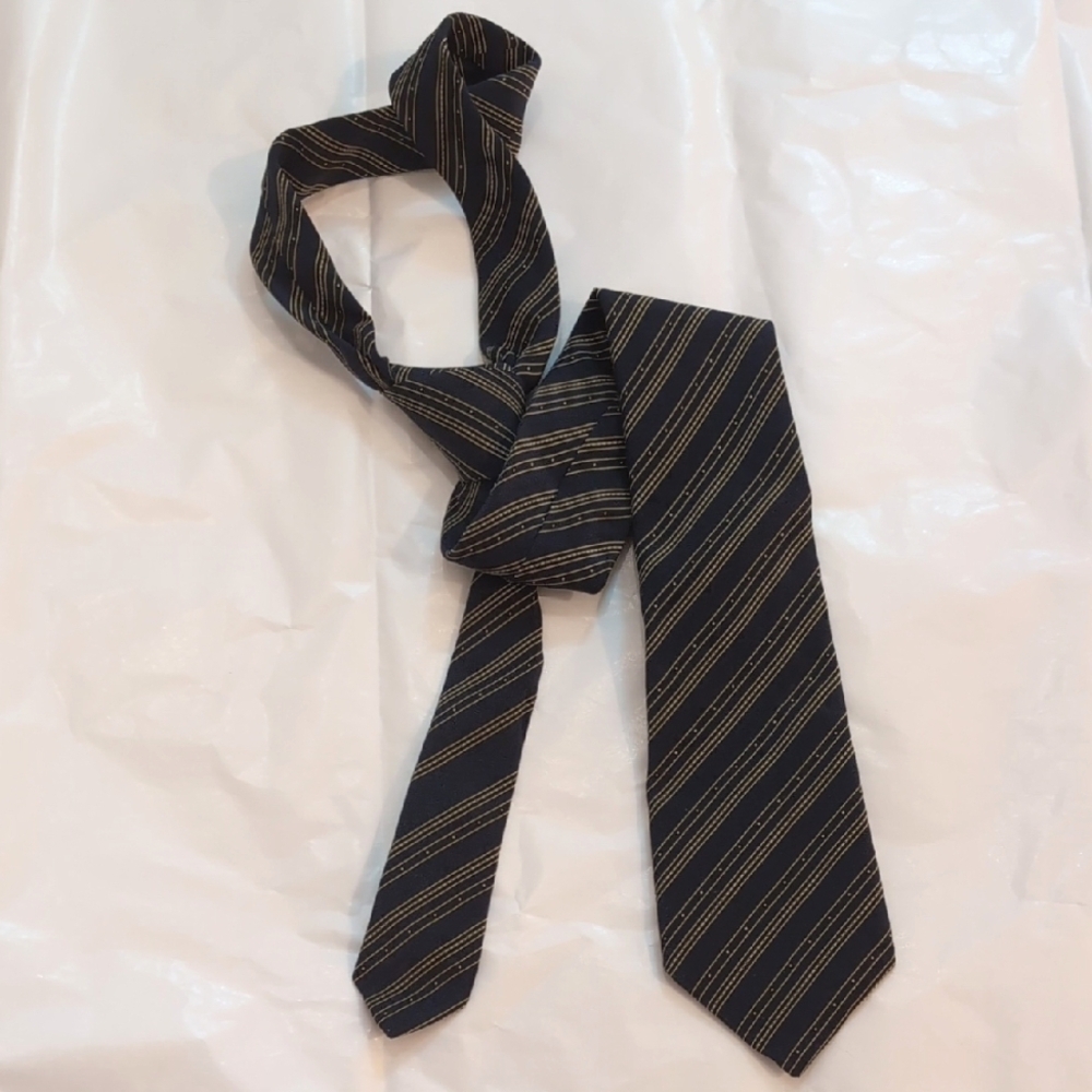 Lanvin Striped Silk Tie